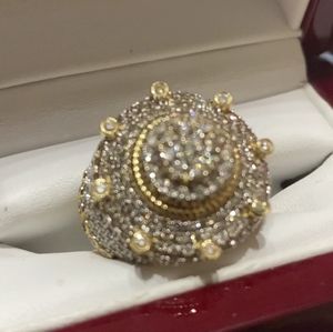 REAL NATURAL DIAMOND 10k gold Ring